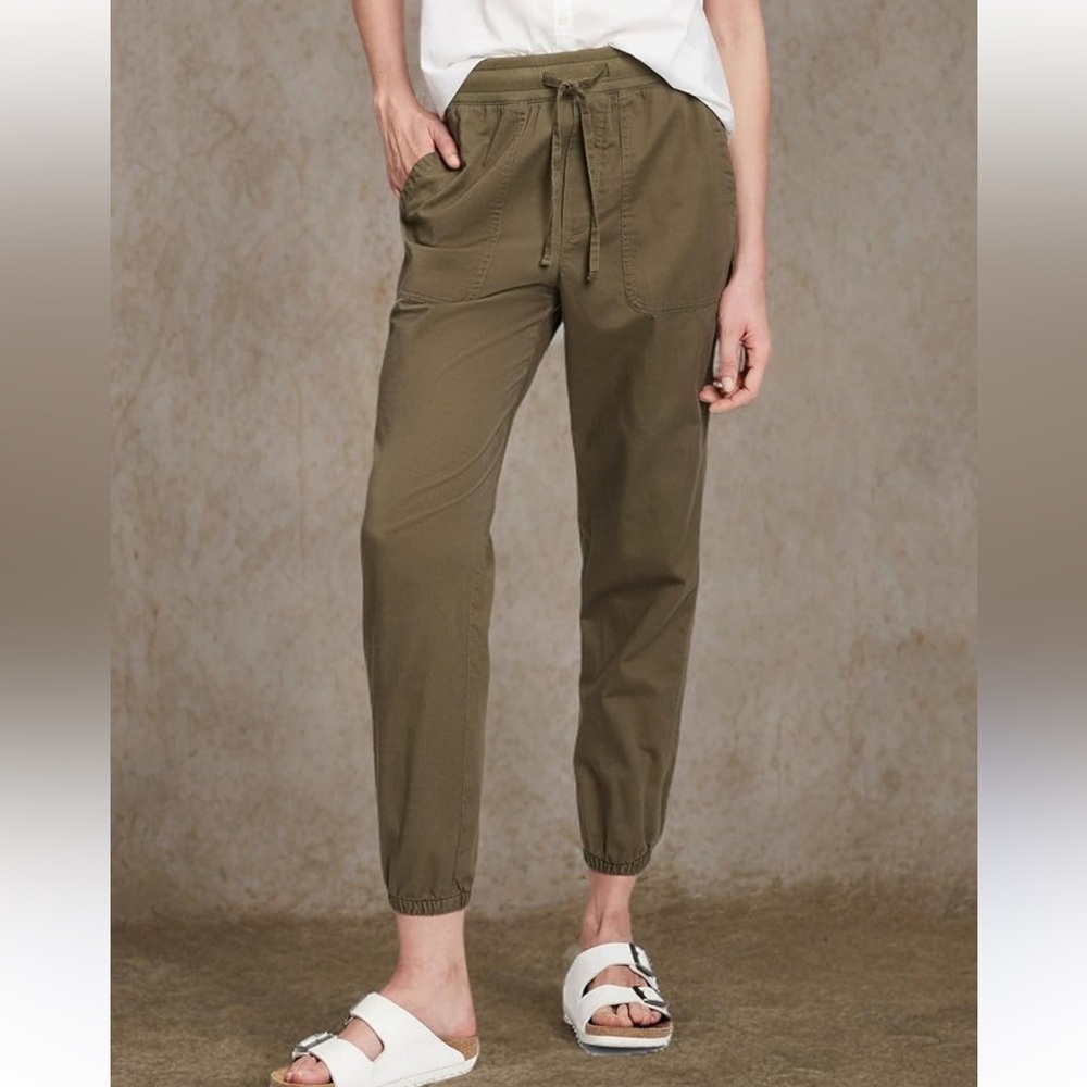 J. Crew Silk and Linen Brown Joggers